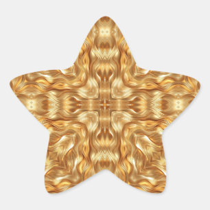 Mooie gouden abstracte patroon ster sticker