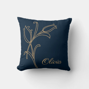 Mooie gouden Art Deco tulpen Kussen