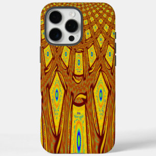 Mooie Gouden Bruin Afrikaanse Tribal Print vector iPhone 16 Pro Max Hoesje