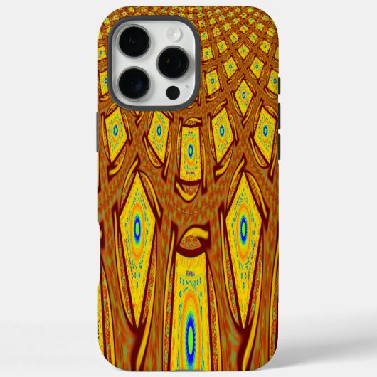 Mooie Gouden Bruin Afrikaanse Tribal Print vector Case-Mate iPhone Case (Achterkant)
