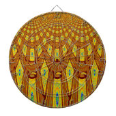 Mooie Gouden Bruin Afrikaanse Tribal Print vector Dartbord (Voorkant)