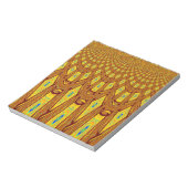 Mooie Gouden Bruin Afrikaanse Tribal Print vector Notitieblok (Gedraaid)