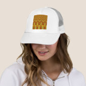 Mooie Gouden Bruin Afrikaanse Tribal Print vector Trucker Pet (In situ)