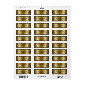 Mooie gouden en zwarte Damaskers en kant Etiket (Full Sheet)