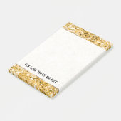 Mooie gouden fonkeling glitter post-it® notes (Schuin)