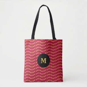 Mooie gouden gekleurde golven tote bag
