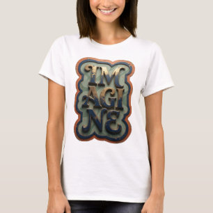 Mooie Gouden IMAGINE T-shirt