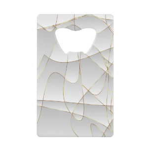 Mooie gouden lijnen kredietkaart flessenopener