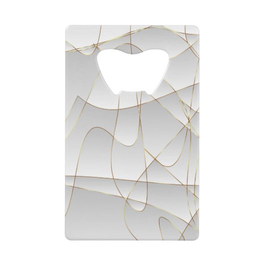 Mooie gouden lijnen kredietkaart flessenopener (Voorkant)