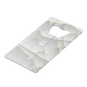 Mooie gouden lijnen kredietkaart flessenopener (Voorkant Gekanteld)