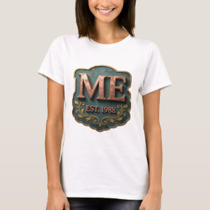 Mooie Gouden ME EST 1988 Citaat Ontwerp T-shirt