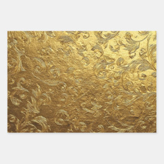 Mooie gouden patroon inpakpapier vel