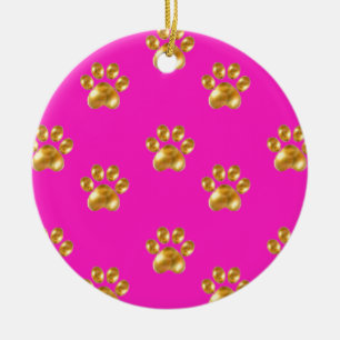 Mooie gouden poten keramisch ornament