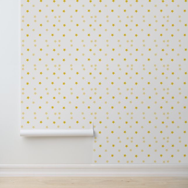 Mooie gouden sterren muurpapier behang (Applicatie)
