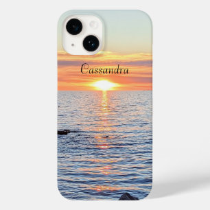 Mooie Gouden Zonsondergang Over De Oceaan Custom N Case-Mate iPhone 14 Hoesje