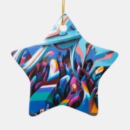 Mooie Graffiti Muur Keramisch Ornament