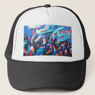 Mooie Graffiti Muur Trucker Pet