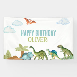 Mooie Grappige Dinosaur Happy Verjaardag Borden & Spandoek
