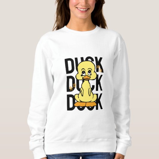 Mooie Grappige Eend Dames Sweater (Voorkant)