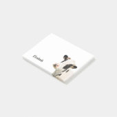 Mooie Grappige Koe Gepersonaliseerde Naam Post-it® Notes (Schuin)