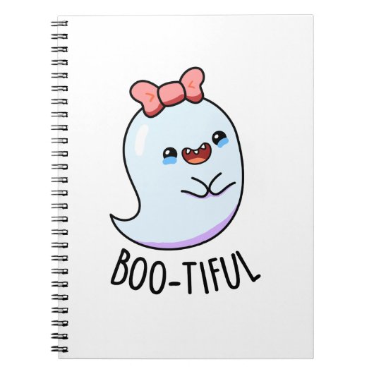 Mooie Grappige Meisjesachtige Halloween Geest Punt Notitieboek (Voorkant)