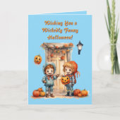 Mooie grappige moderne foto Halloween-kaarten voor Kaart (Voorkant)