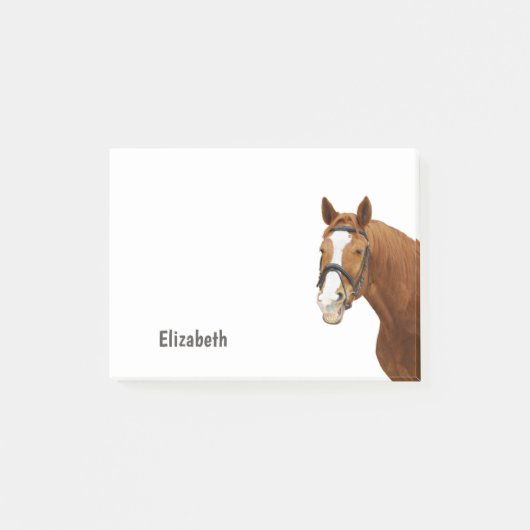 Mooie Grappige Paard Gepersonaliseerde Naam Post-it® Notes (Voorkant)