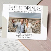 Mooie gratis Drinken bruiloft Bewaar de datum Briefkaart