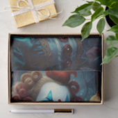 Mooie griezelige vrouw clown decoupage papier (Geschenk)