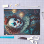 Mooie griezelige vrouw clown decoupage papier (Craft)