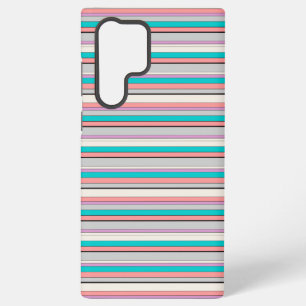 Mooie grijze aqua strepen samsung galaxy hoesje