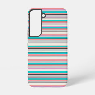 Mooie grijze aqua strepen samsung galaxy hoesje
