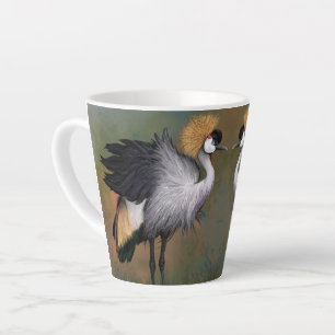Mooie grijze kraan - gegoten schilderij - Migned P Latte Mok