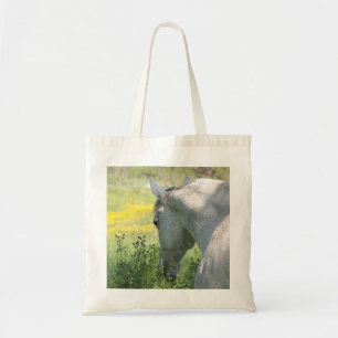 Mooie grijze merrie paard tote bag
