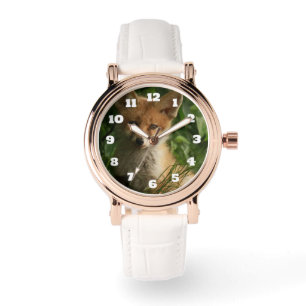 Mooie Grijze Wolf in een Donker Bos Horloge