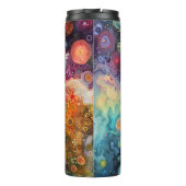 Mooie grillige kleurrijke terug naar school thermosbeker (Achterkant)