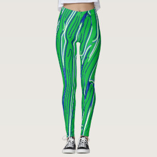 Mooie groene abstracte patroon"Ratti_Creative_Arts Leggings