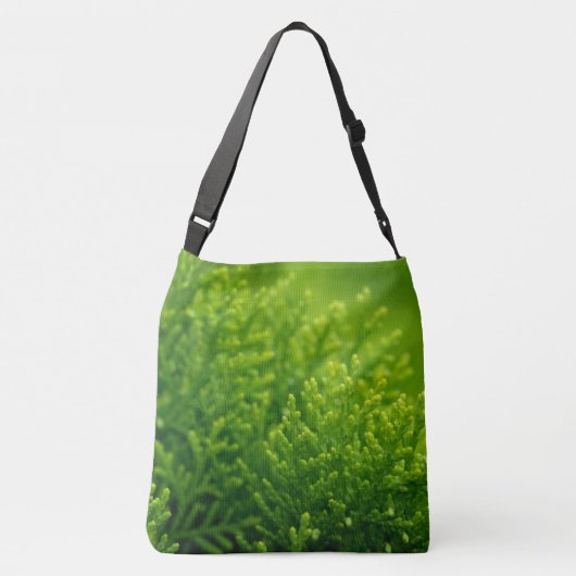 Mooie groene achtergrond crossbody tas (Achterkant)