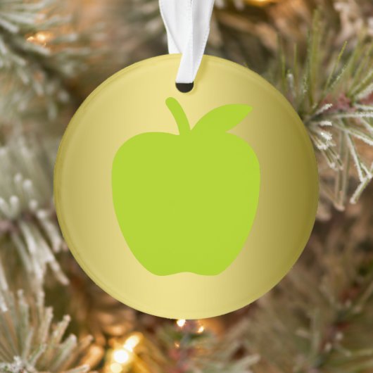Mooie groene appelsilhouet ornament (Boom)