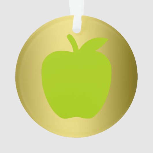Mooie groene appelsilhouet ornament (achterkant)