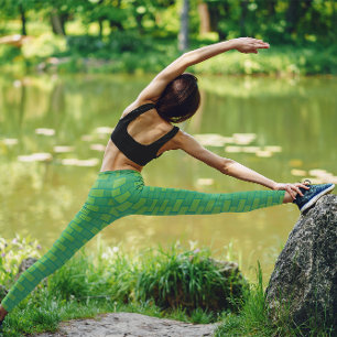 Mooie groene bakstenen gym yoga vrouwen strakke le leggings