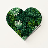 Mooie groene bloemenschets notitieboek (Achterkant)