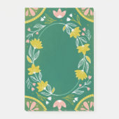 Mooie groene bloempatroon. Botanisch groen Post-it® Notes (Voorkant)