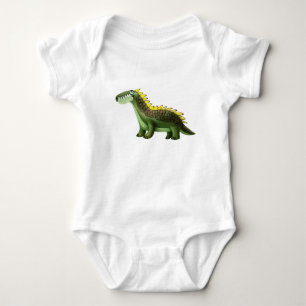 Mooie Groene Dinosaur Baby Body - Schattige Dino Romper