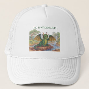 Mooie groene draak trucker pet