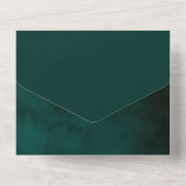 Mooie Groene en witte bruiloft All In One Uitnodiging (Achterkant)