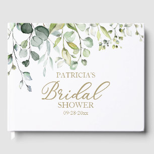 Mooie groene eucalyptus bruidsfeest gast boek