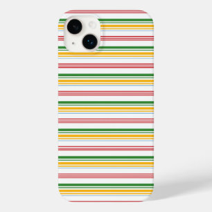 Mooie groene gele strepen Case-Mate iPhone 14 plus hoesje