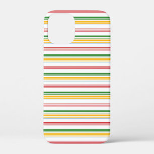 Mooie groene gele strepen iPhone 12 mini hoesje