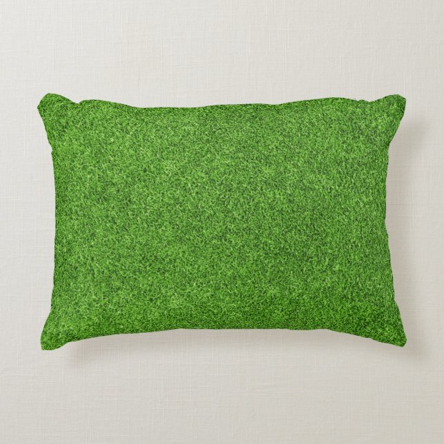 Mooie groene grastextuur vanaf golfbaan accent kussen (Voorkant)